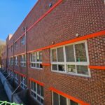 학교 건물 외벽 인방 안전 커버 공사 시공 사례